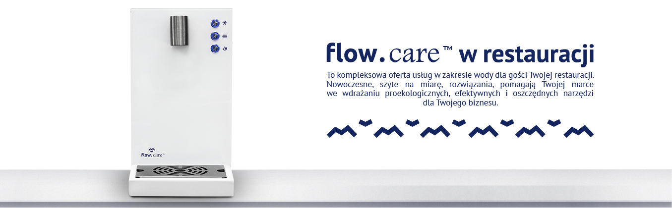 Nablatowy dystrybutor wody FlowCare 30TP White – bezbutlowy dystrybutor wody HoReCa