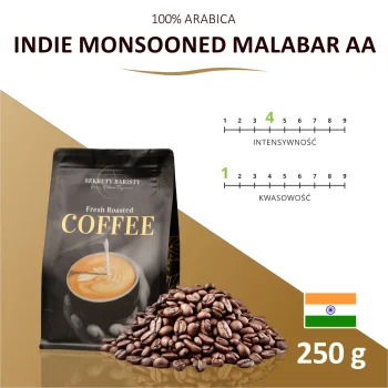 Kawa Indie Monsooned Malabar AA Ziarnista 250g