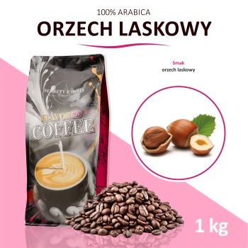 Kawa Smakowa Orzech Laskowy Ziarnista 1kg