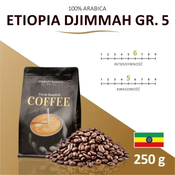 Kawa Etiopia Djimmah Gr.5  Ziarnista 250g