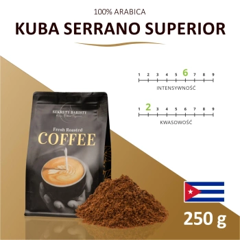 Kawa Kuba Serrano Superior Mielona 250g