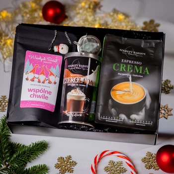 Aromatyczny Upominek Świąteczny z Kawą Herbatą i Czekoladą