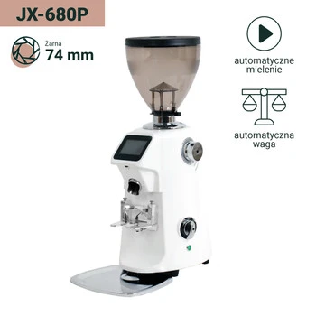 Młynek JX-680P White - Profesjonalny młynek do kawy z wagą