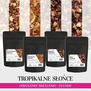Tropikalne Słońce - zestaw herbat owocowych 4x100g