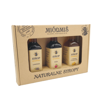 Syropy Miodmiś do Drinków, Lemoniady, Herbaty Zestaw 3x100ml