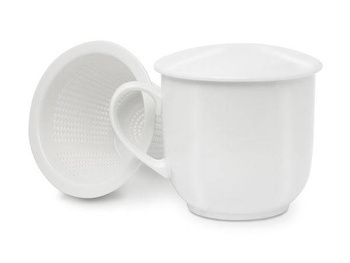 Kubek z Sitkiem Porcelanowym - Biały 250 ml