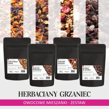 Herbaciany Grzaniec - zestaw herbat owocowych 4x100g