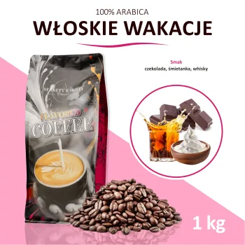 Kawa Smakowa Włoskie Wakacje Ziarnista 1kg