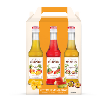 Syropy MONIN Lemoniada - Lemonade Maxi Set - Zestaw 3x250ml