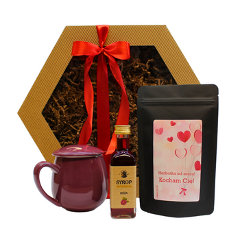 Zestaw Prezentowy Dla Niej, Dla Niego Herbata Kubek Syrop Miódmiś