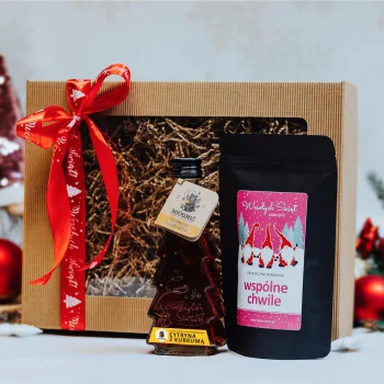 Świąteczny Zestaw Prezentowy Herbata Wspólne Chwile, Syrop Miódmiś Cytryna z Kurkumą