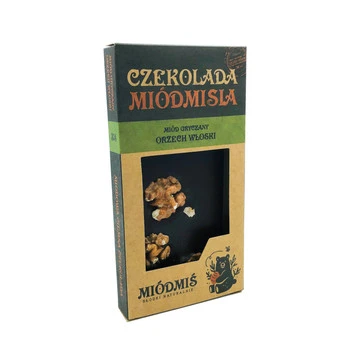 Czekolada Miódmiś Słodzona Miodem - Orzech Włoski 100g
