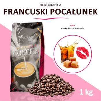 Kawa Smakowa Francuski Pocałunek Ziarnista 1kg