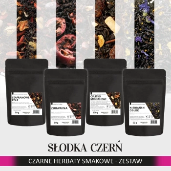 Słodka Czerń - zestaw herbat czarnych z dodatkami 4x50g
