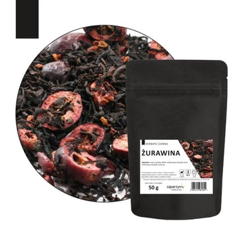 Herbata Czarna Smakowa Żurawina 50g