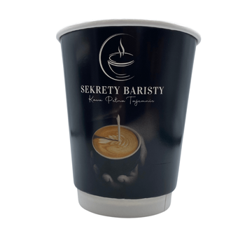 Kubek papierowy jednorazowy BIO 300ml - Sekrety Baristy - 25szt