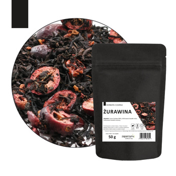 Herbata Czarna Smakowa Żurawina 50g
